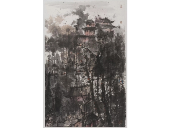 陈琼贵 《曲径通幽处》 纸本设色 95×60cm