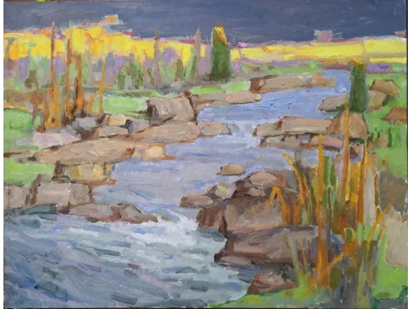 汤小锋 《夕照》 油画 65×50cm